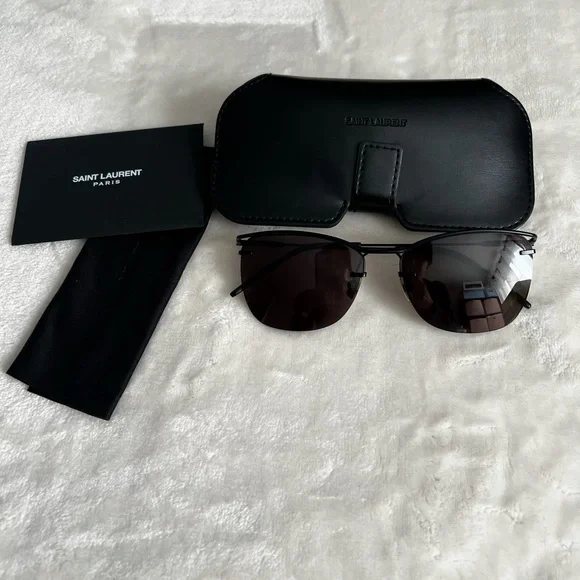 SAINT LAURENT 56mm Oval Cat Eye Sunglasses Saint Laurent SL 502 Sunglasses 002 Dark Havana - eye-oo.com main image 3